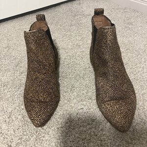 Leopard print booties
